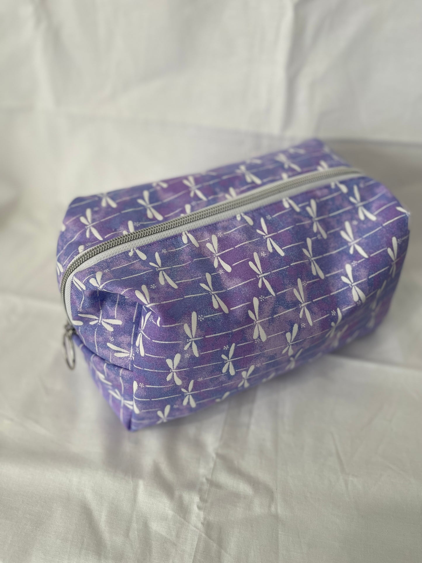 Large Purple Dragonfly Cosmetic Bag