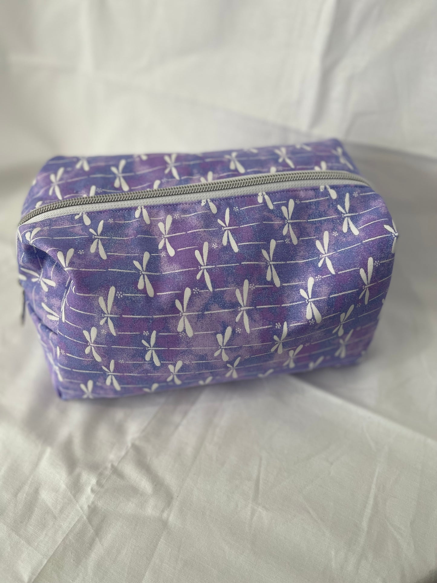 Large Purple Dragonfly Cosmetic Bag