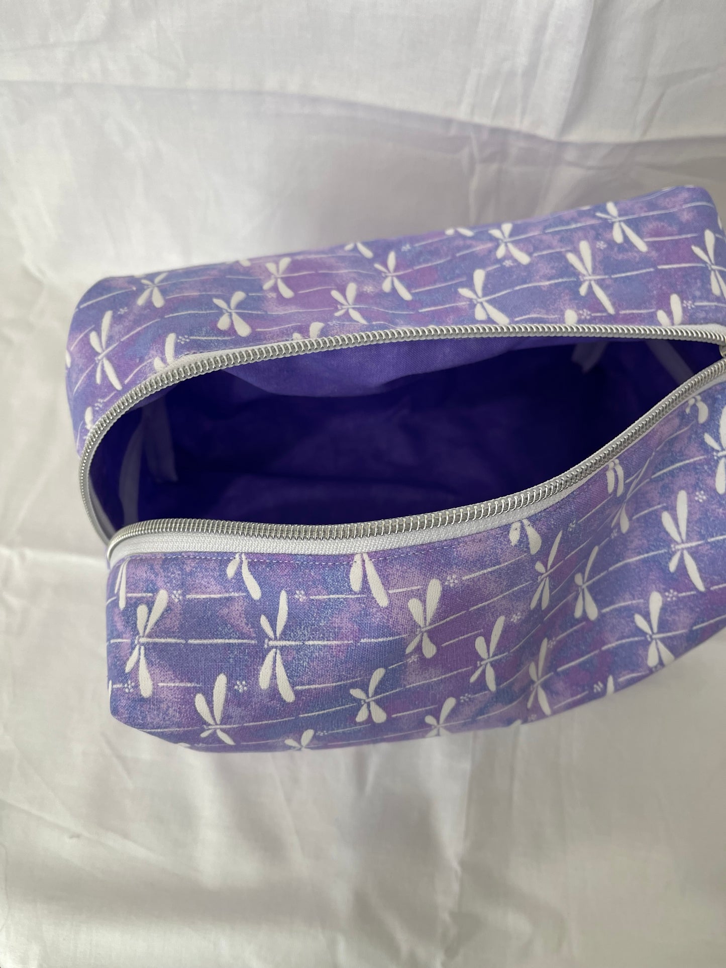 Large Purple Dragonfly Cosmetic Bag