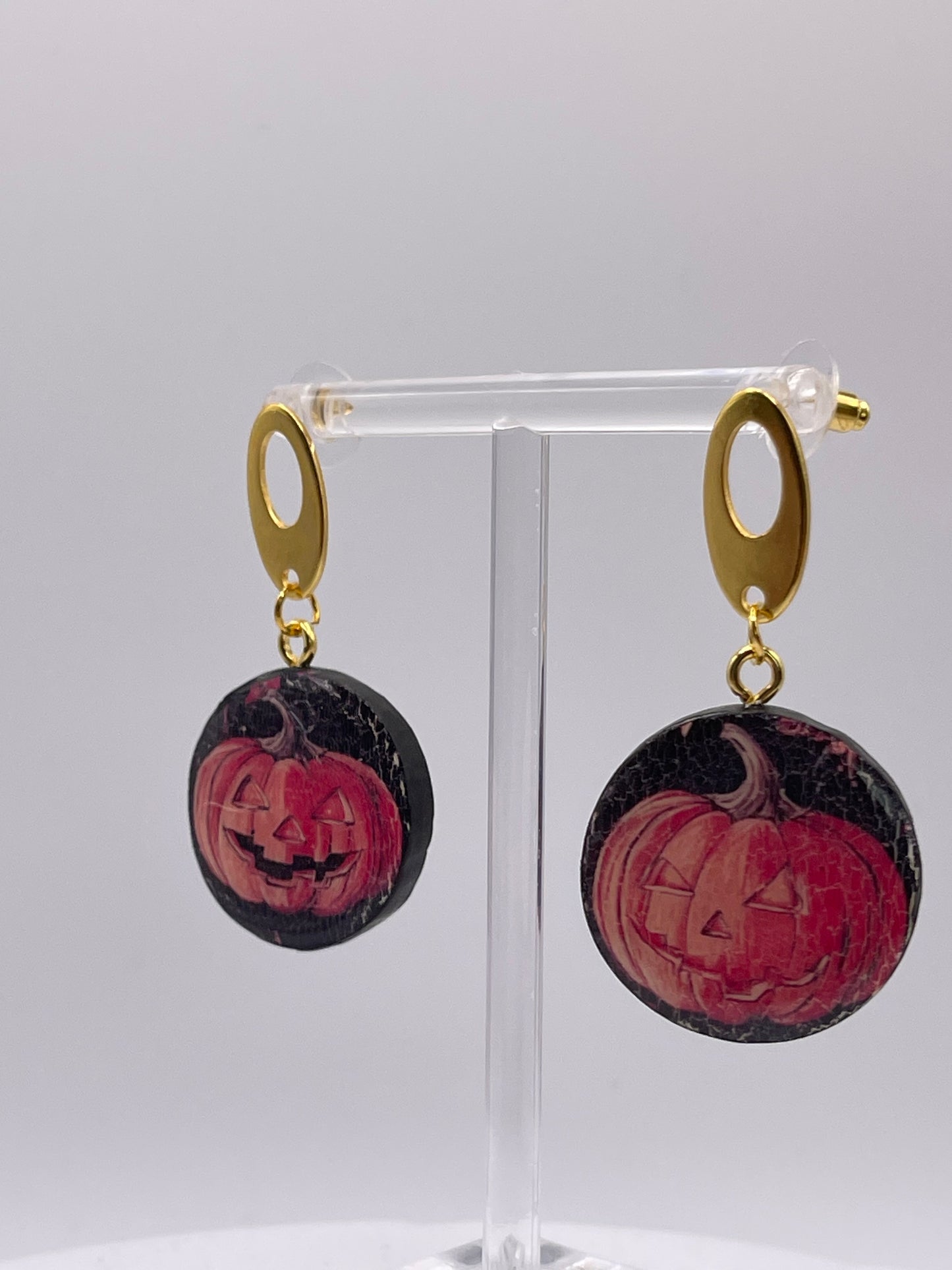 Jack O’ Lantern Dangle Earrings