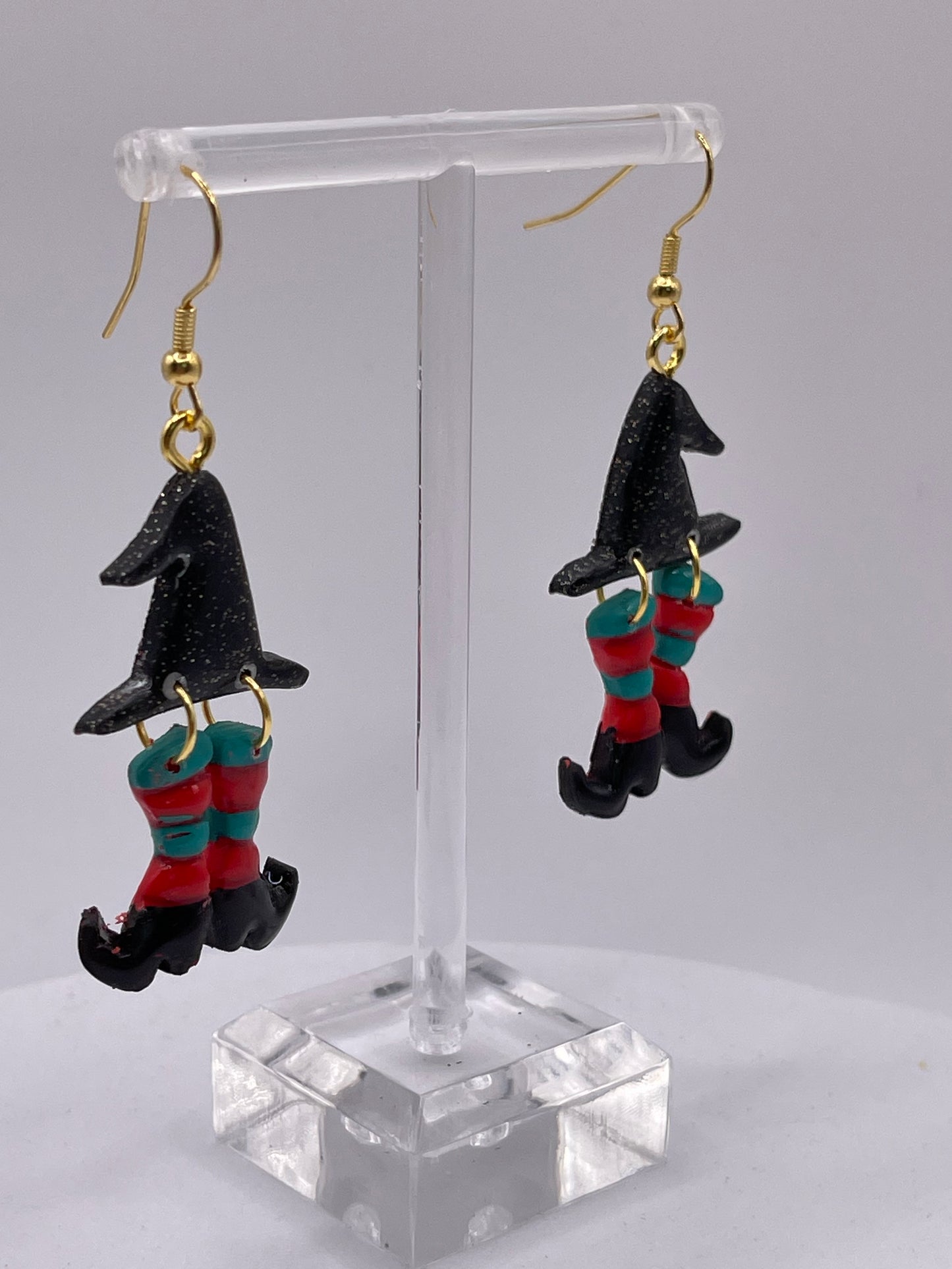Witch Hat & Legs Earrings