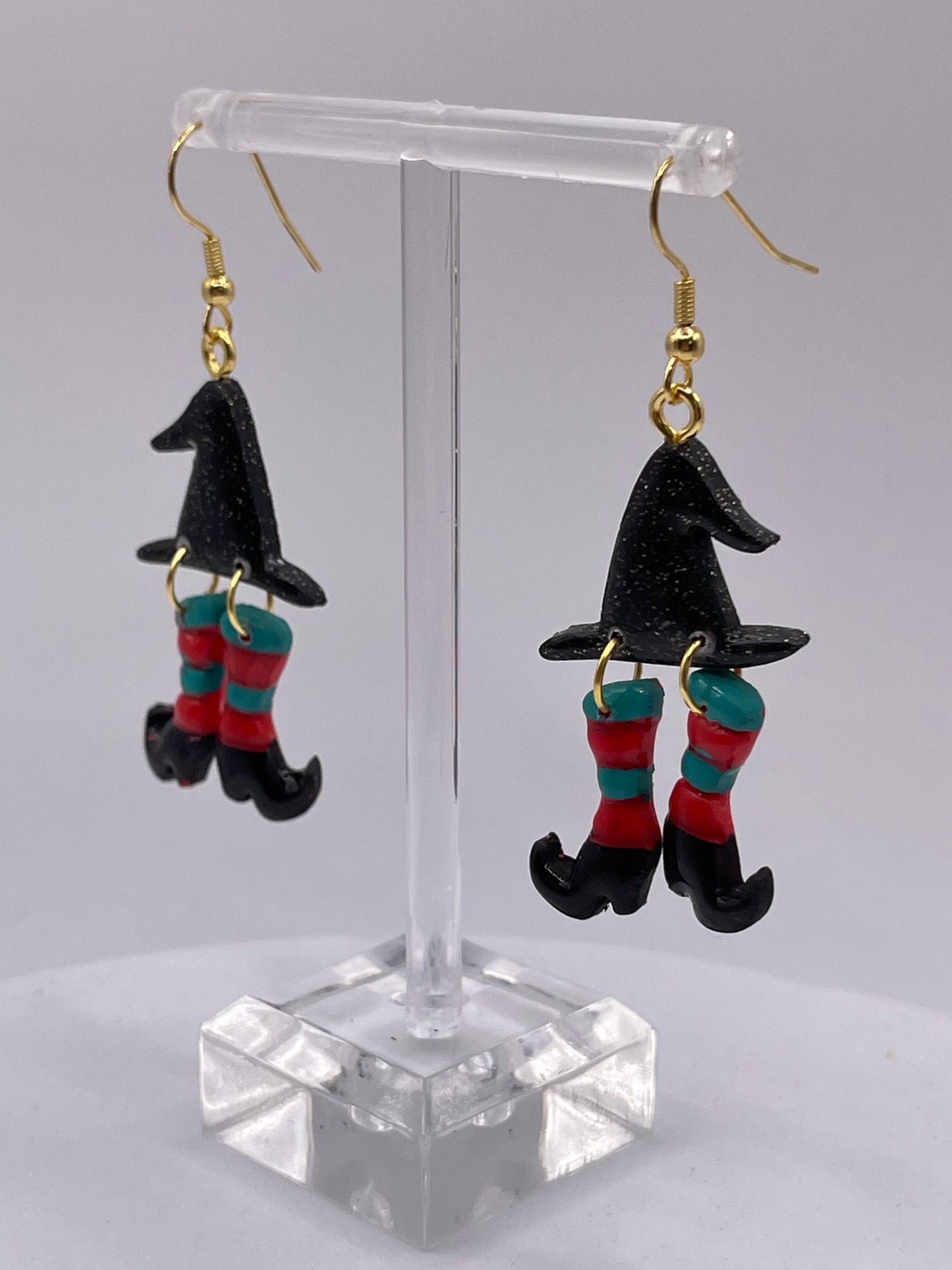 Witch Hat & Legs Earrings