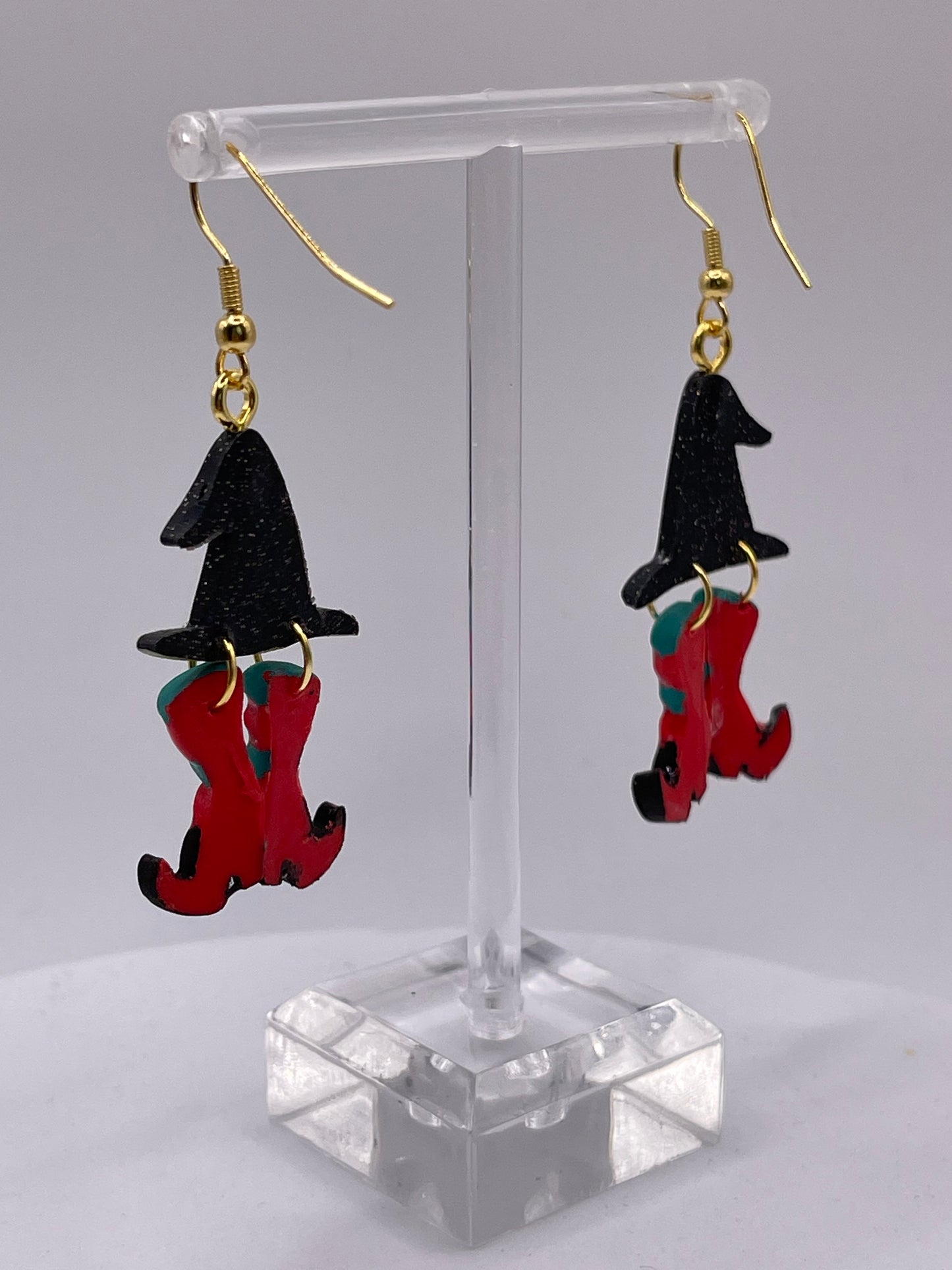 Witch Hat & Legs Earrings