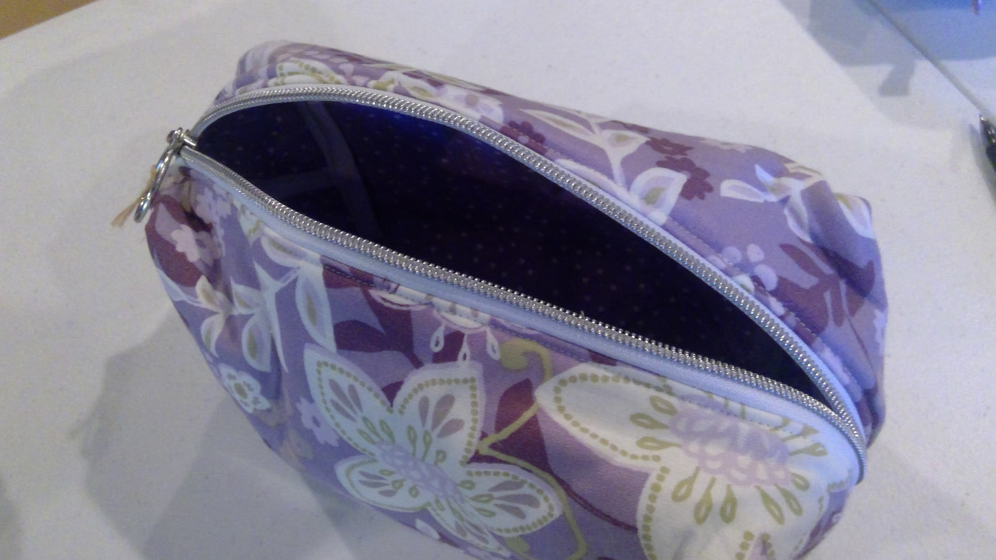 Large Purple Paisley Cosmetic Bag