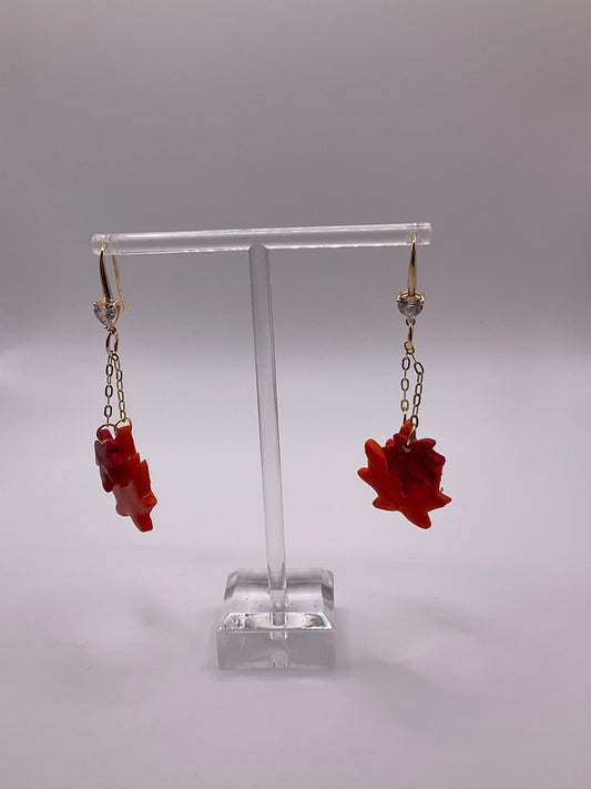 Autumn Leaves Polymer Clay Dangle Earrings