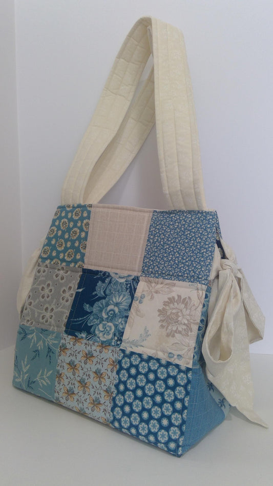 Coquette Bow Patchwork Tote Bag