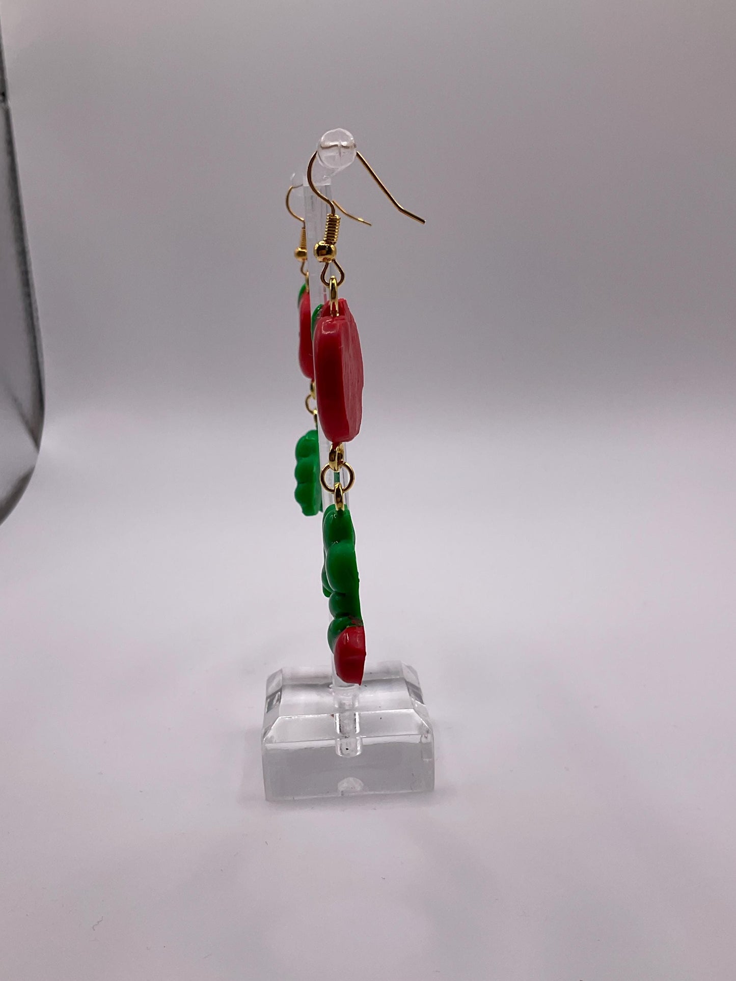 Lightweight Polymer Clay Hungry Caterpillar Inspired Dangle Earrings