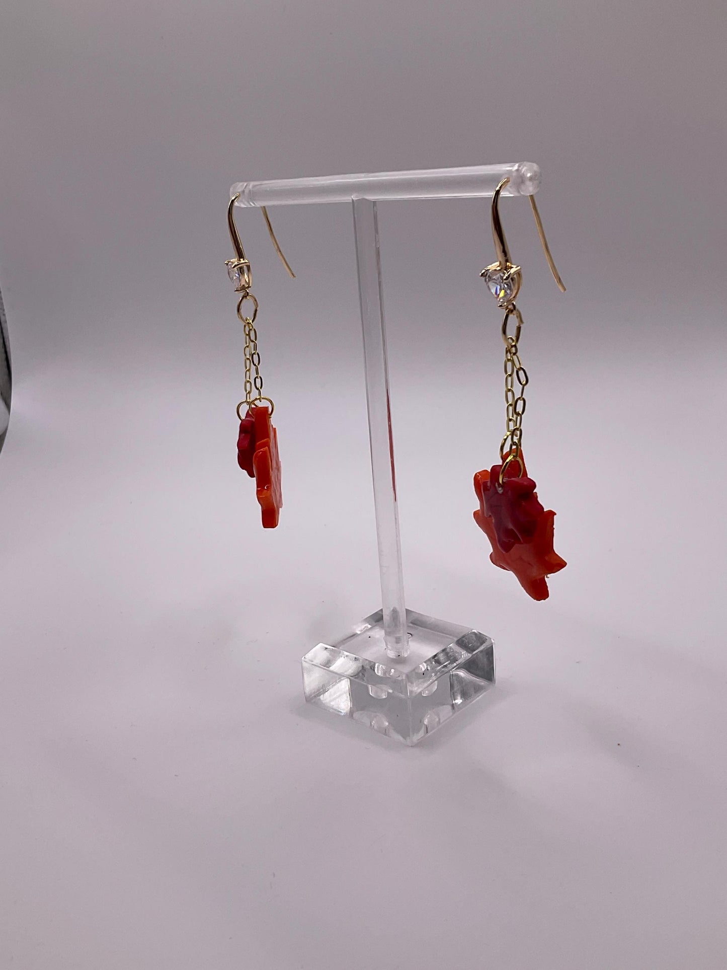 Autumn Leaves Polymer Clay Dangle Earrings
