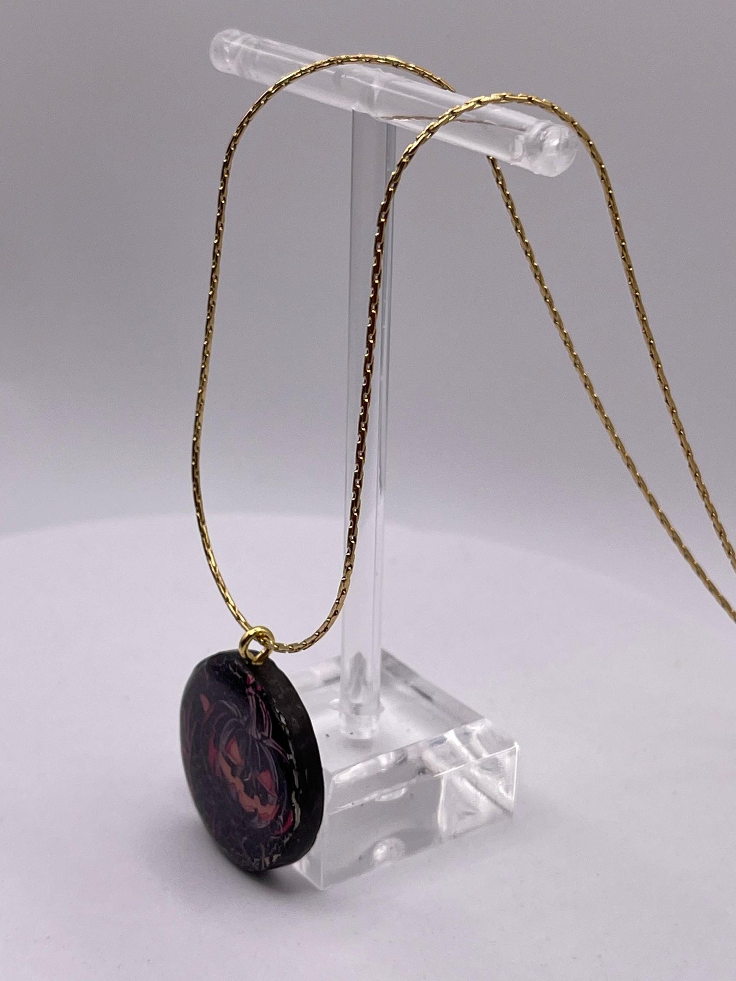 Jack O' Lantern Pendant Necklace