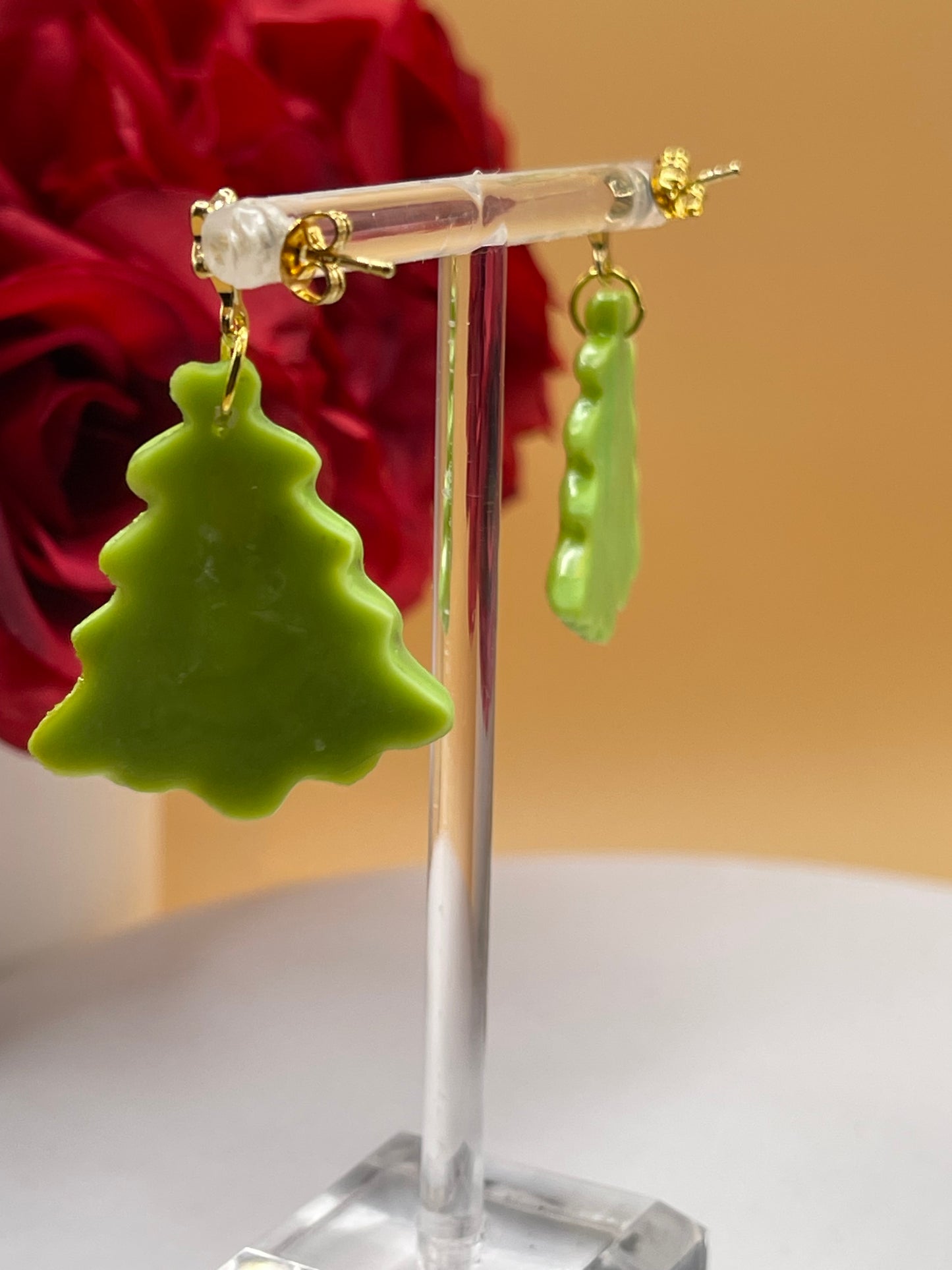 Christmas Tree Dangle Earrings