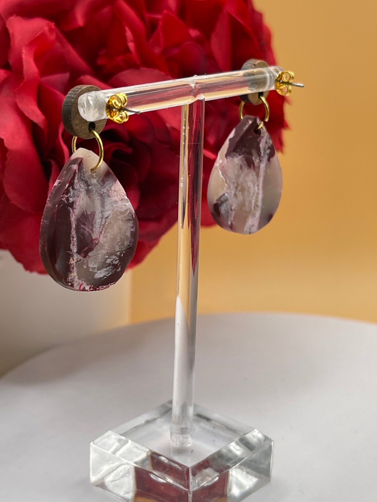 Marbled Polymer Clay Earrings