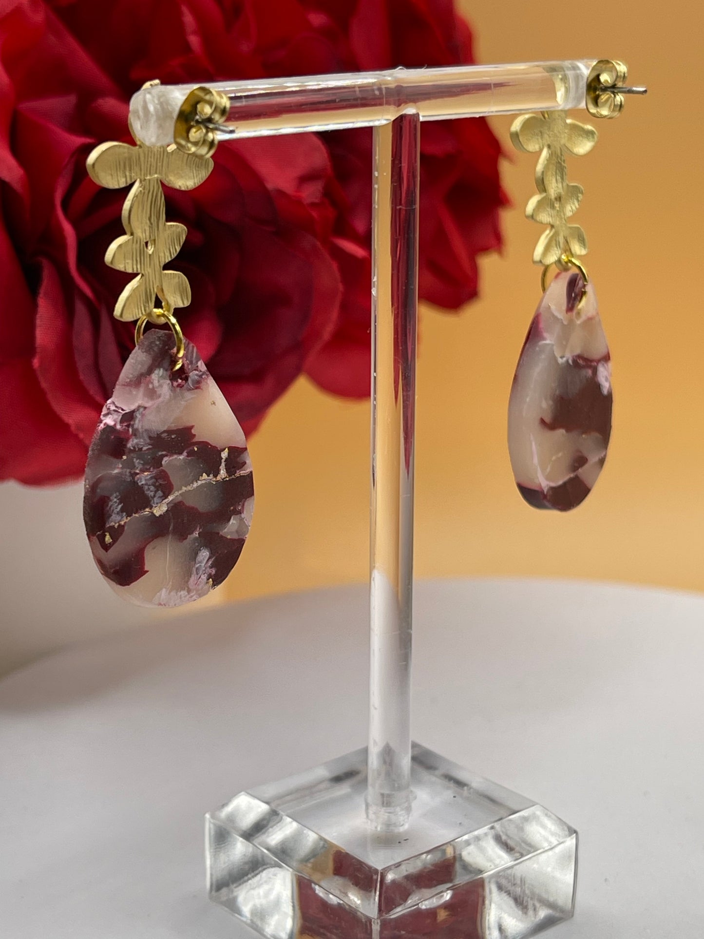 Marbled Polymer Clay Earrings