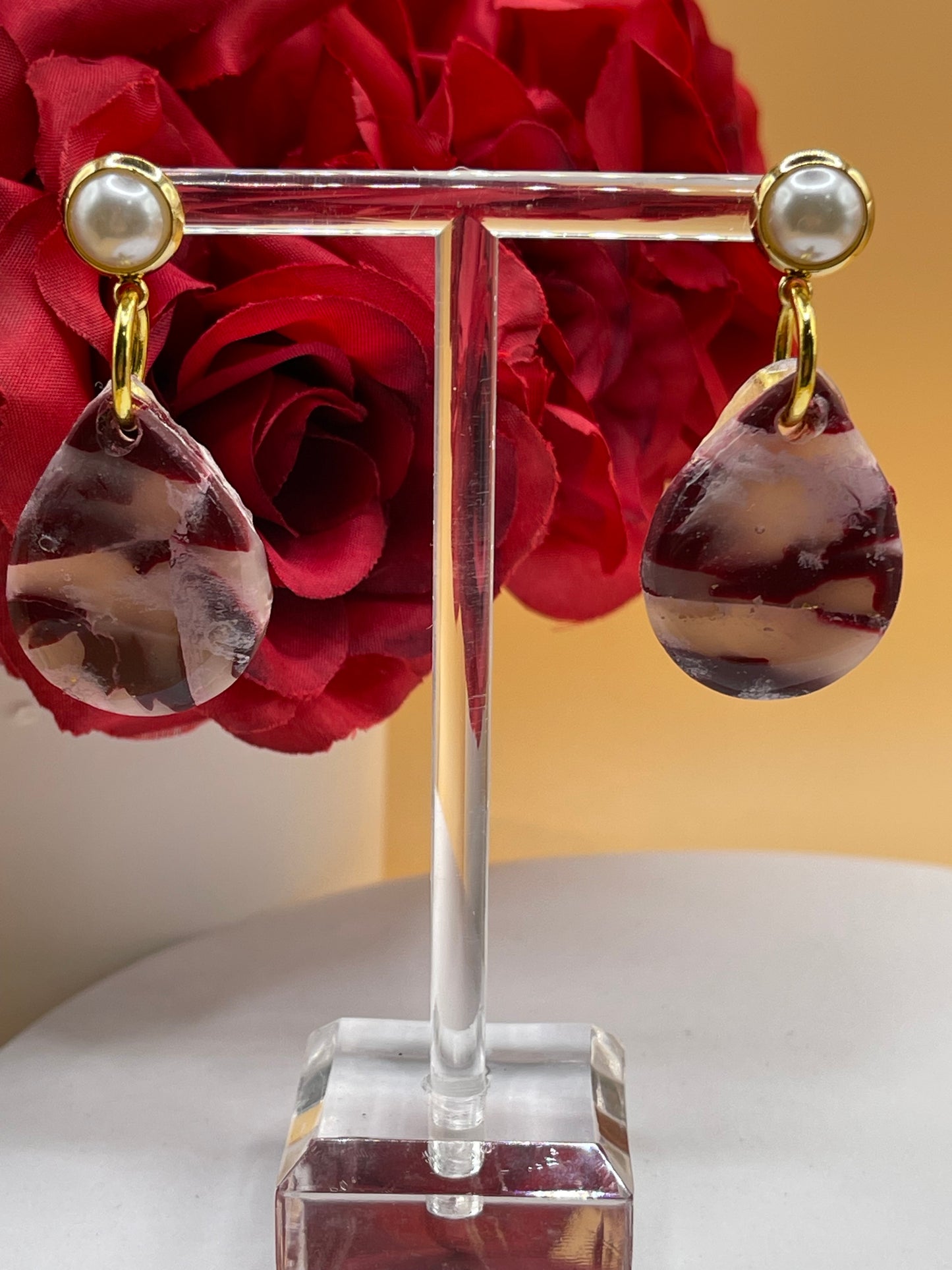 Marbled Polymer Clay Earrings