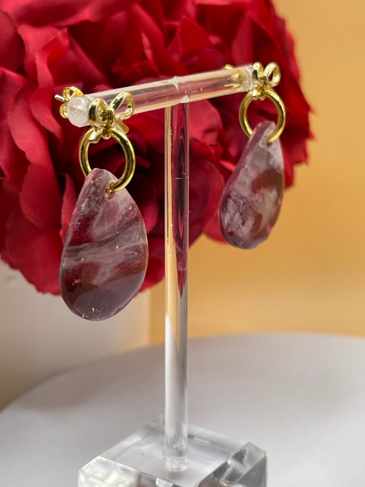 Marbled Polymer Clay Earrings