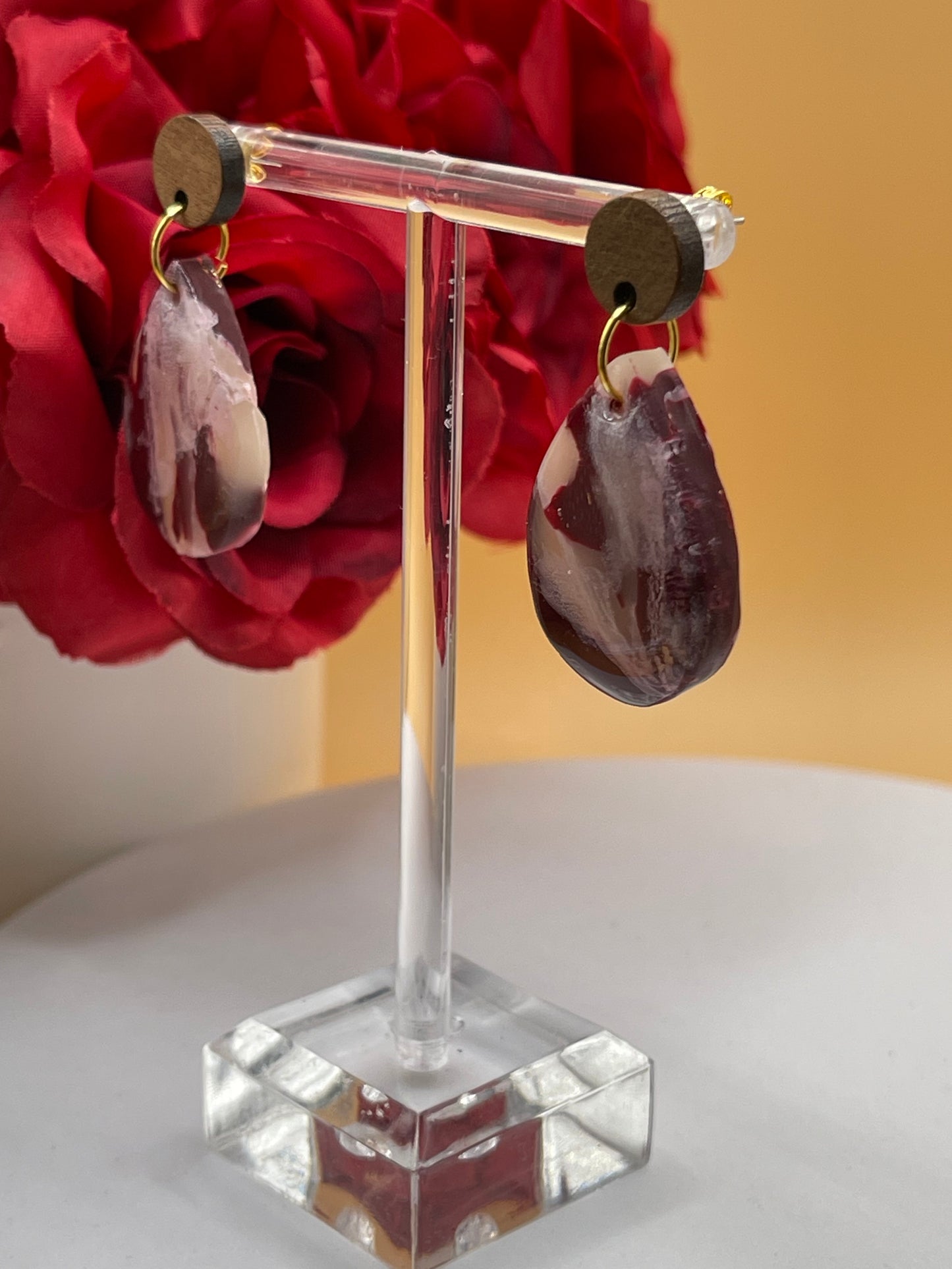 Marbled Polymer Clay Earrings