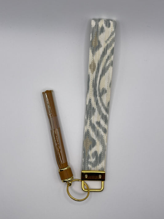 Ikat Wristlet - Brown Tassel