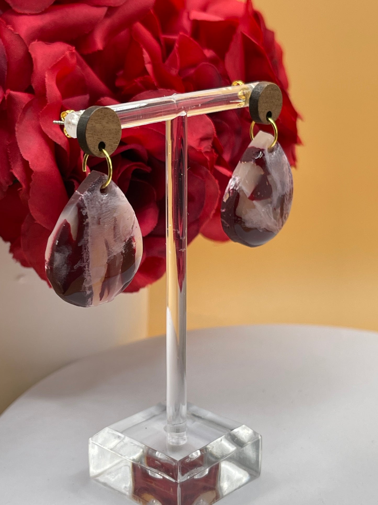 Marbled Polymer Clay Earrings