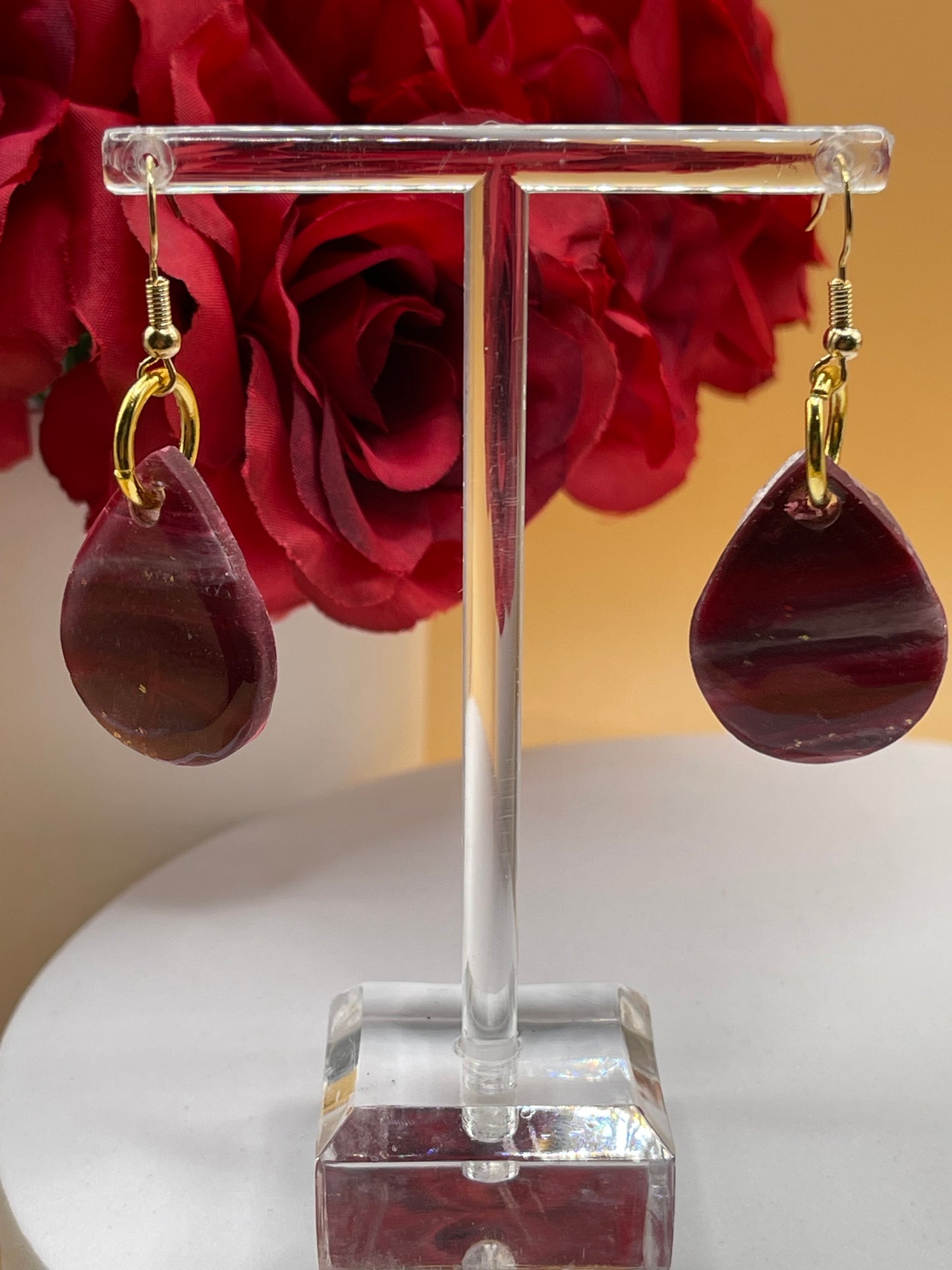 Marbled Polymer Clay Earrings