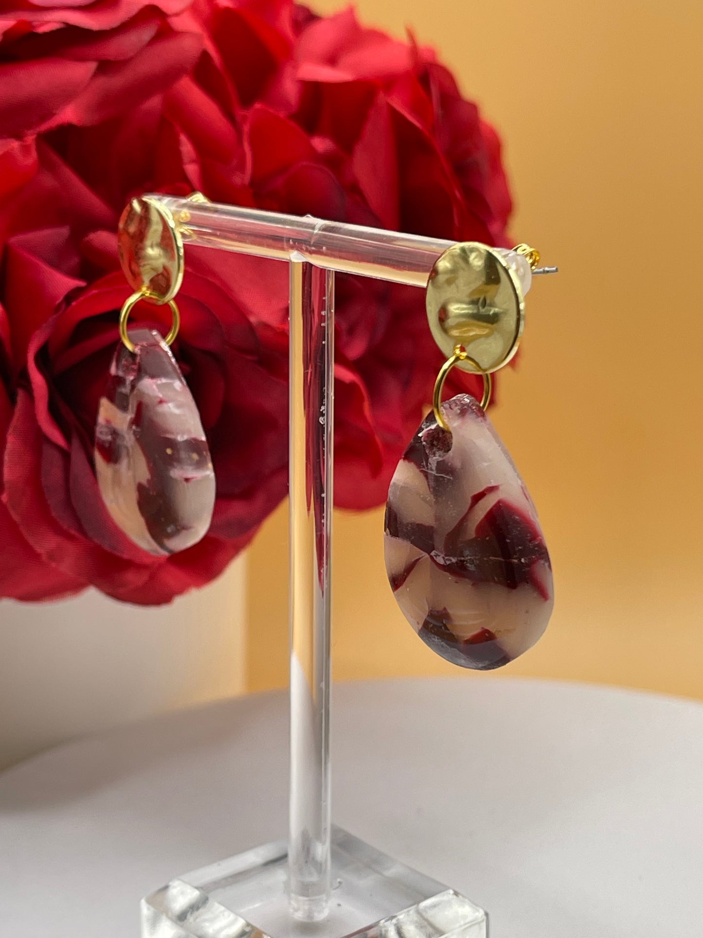 Marbled Polymer Clay Earrings