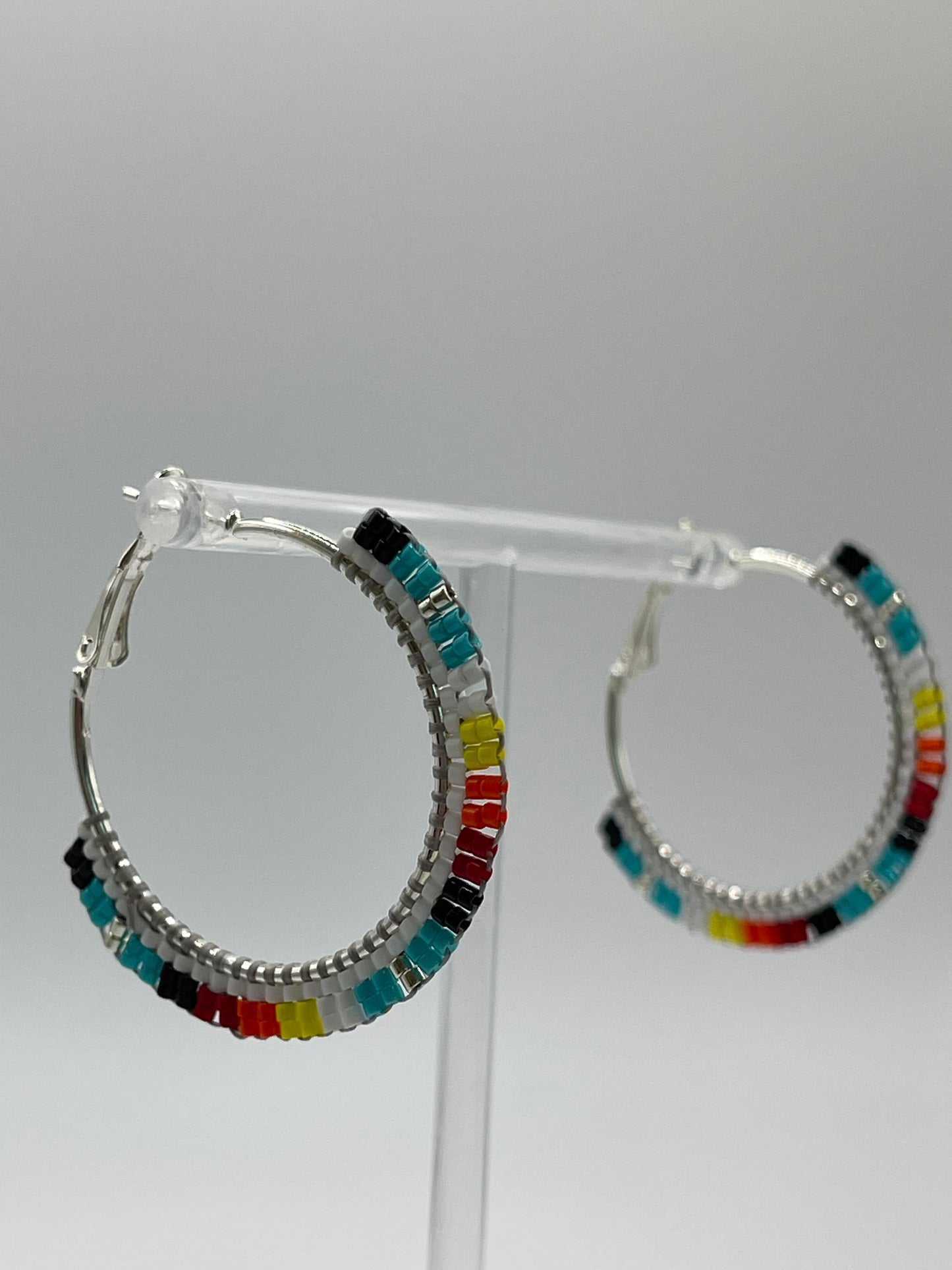 Beaded Hoop Earrings