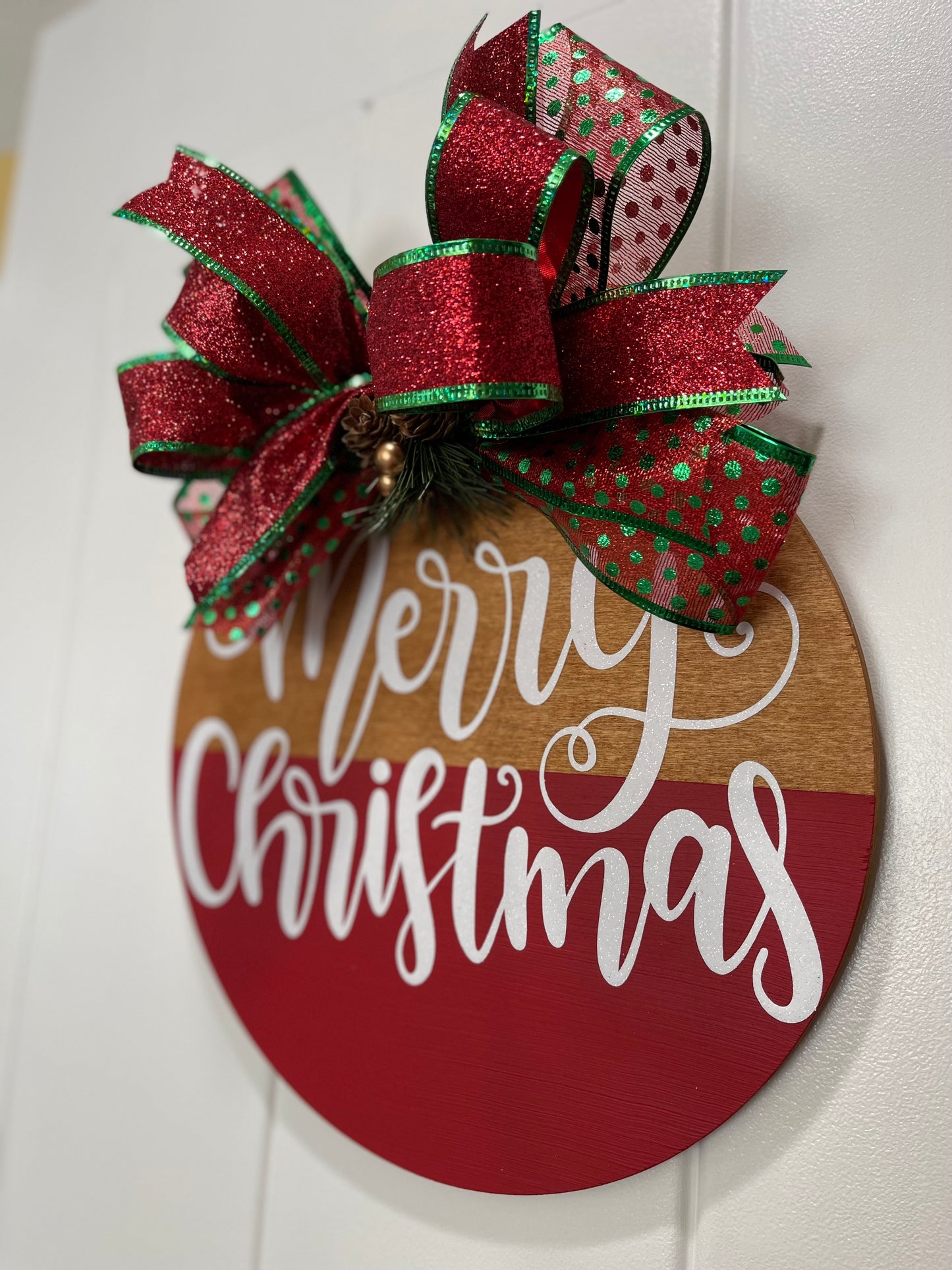 Merry Christmas Wooden Door Sign