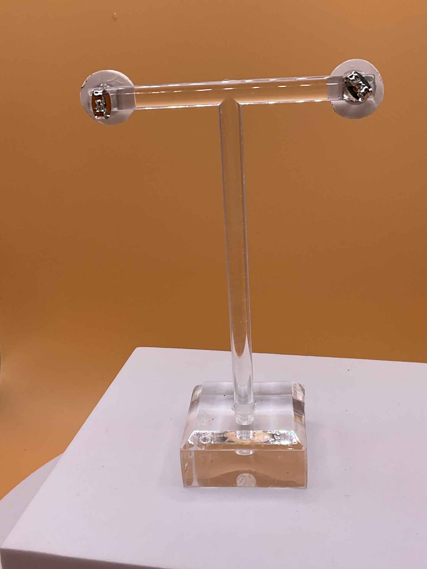 Plaid Button Stud Earrings