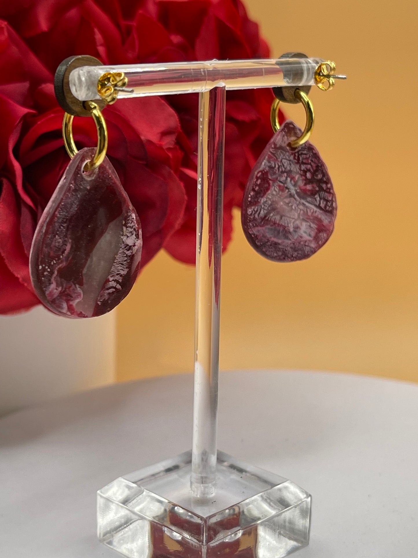 Marbled Polymer Clay Earrings