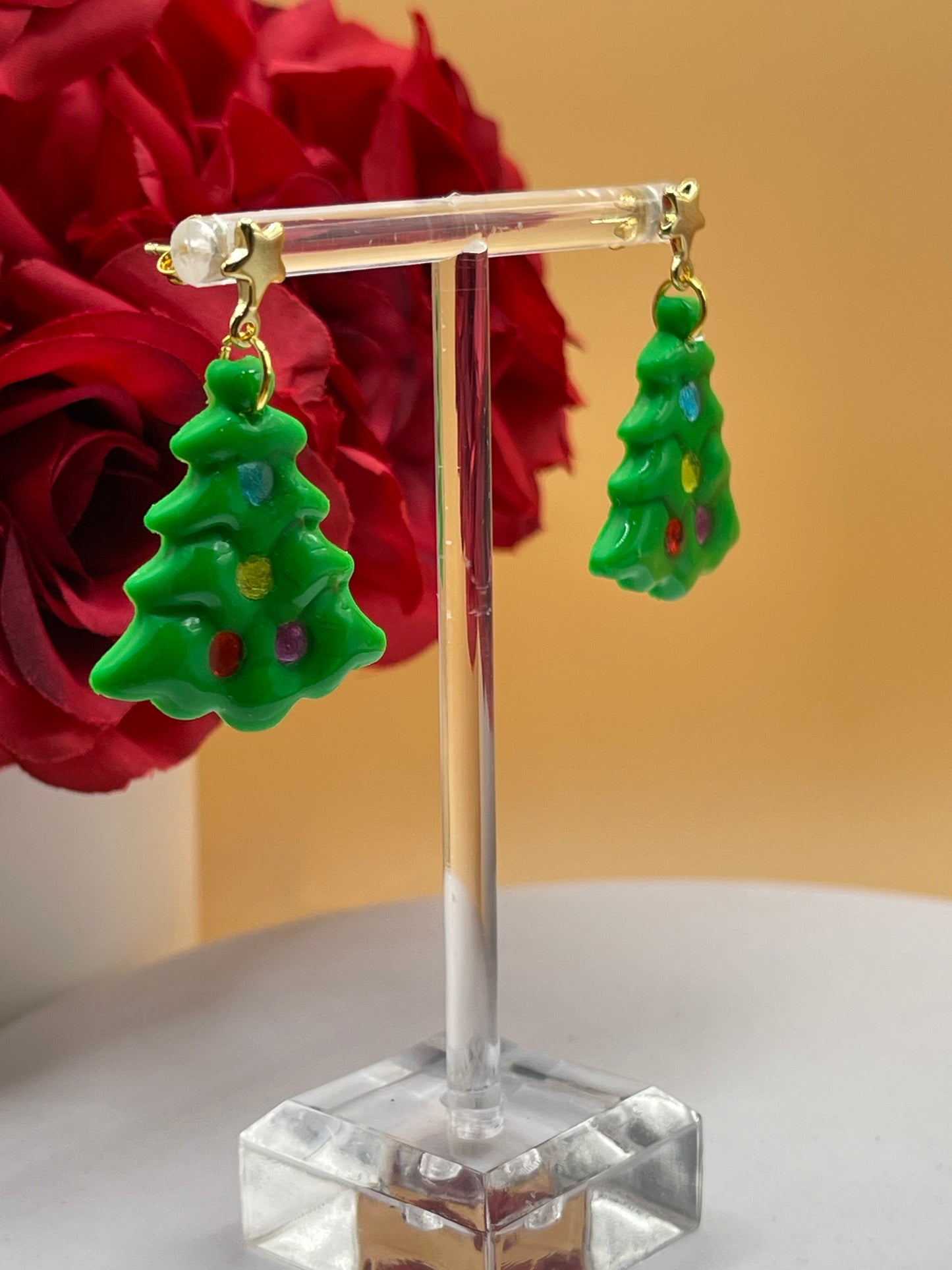 Christmas Tree Dangle Earrings