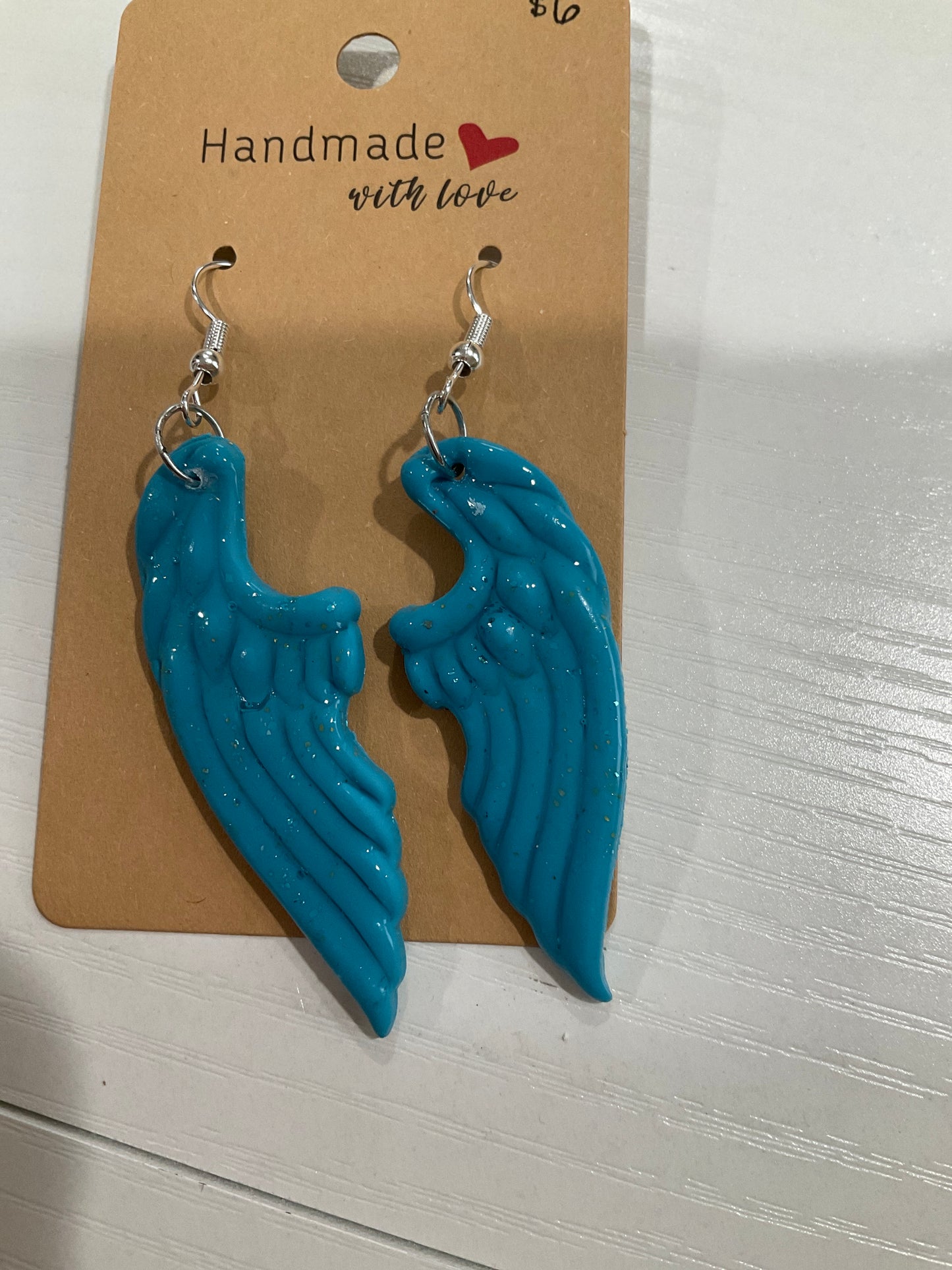 Turquoise Angel Wing Earrings
