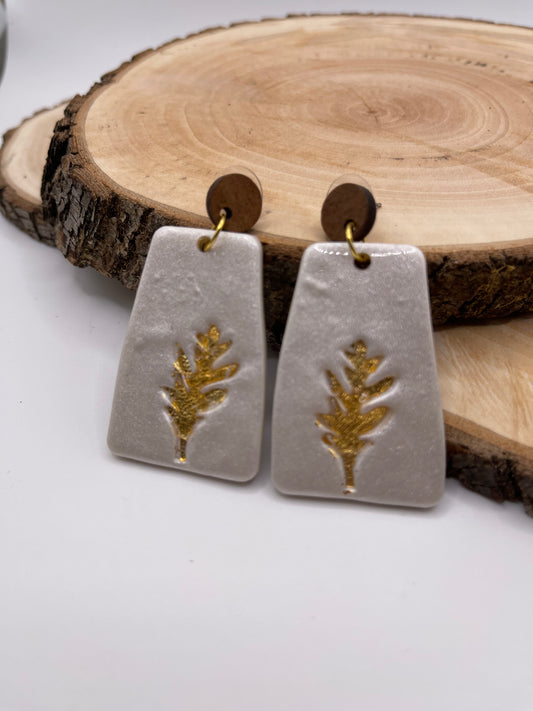 Wood & Polymer Clay Nature Earrings