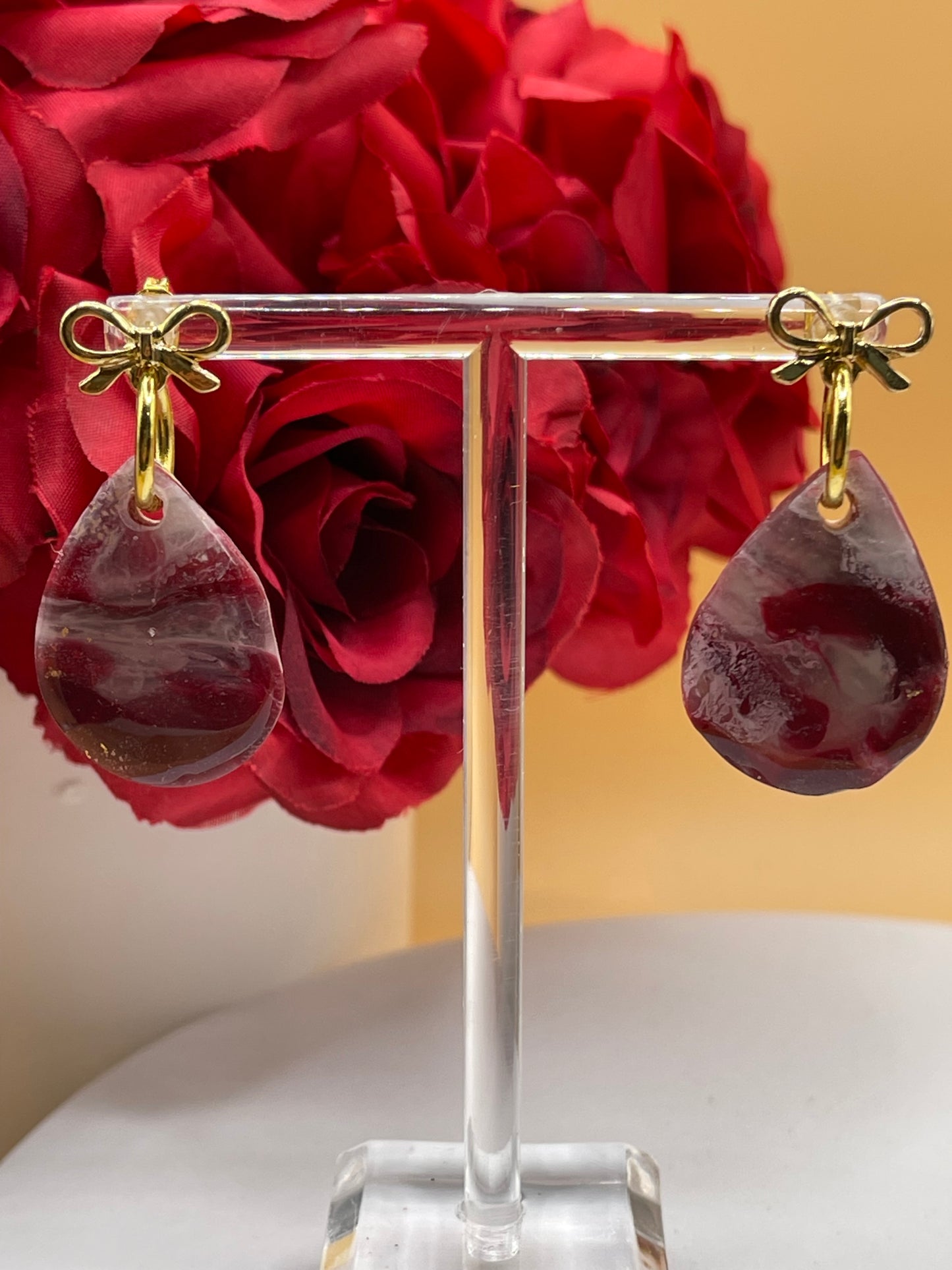 Marbled Polymer Clay Earrings