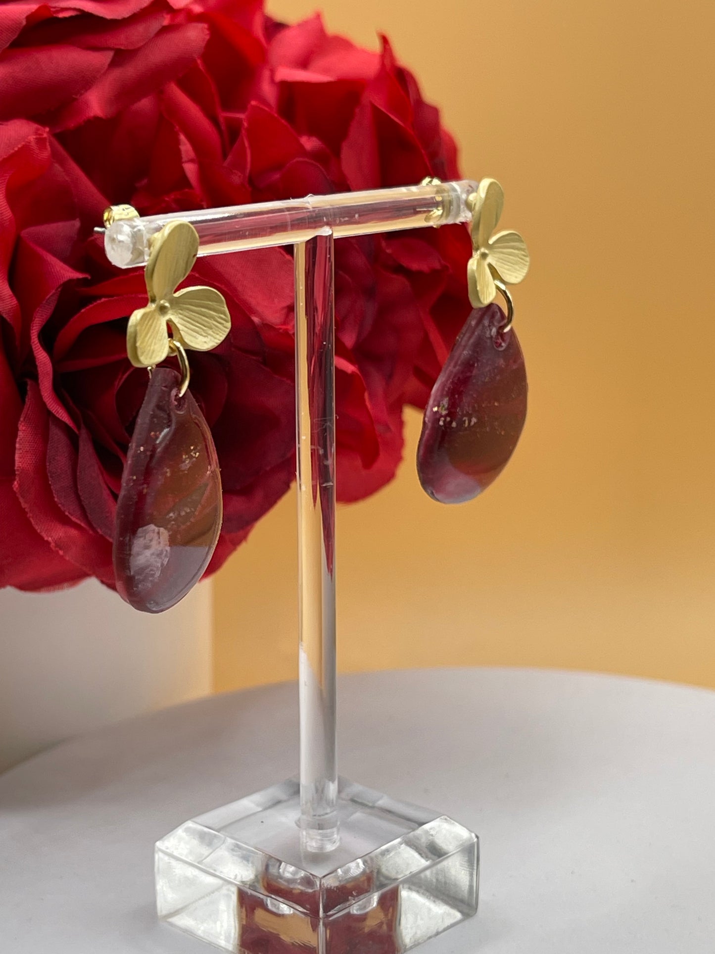 Marbled Polymer Clay Earrings