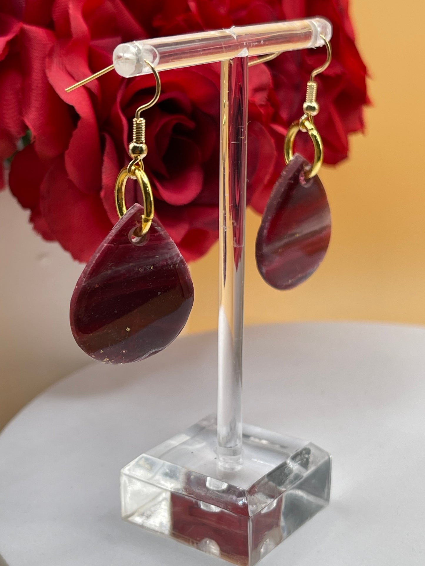 Marbled Polymer Clay Earrings