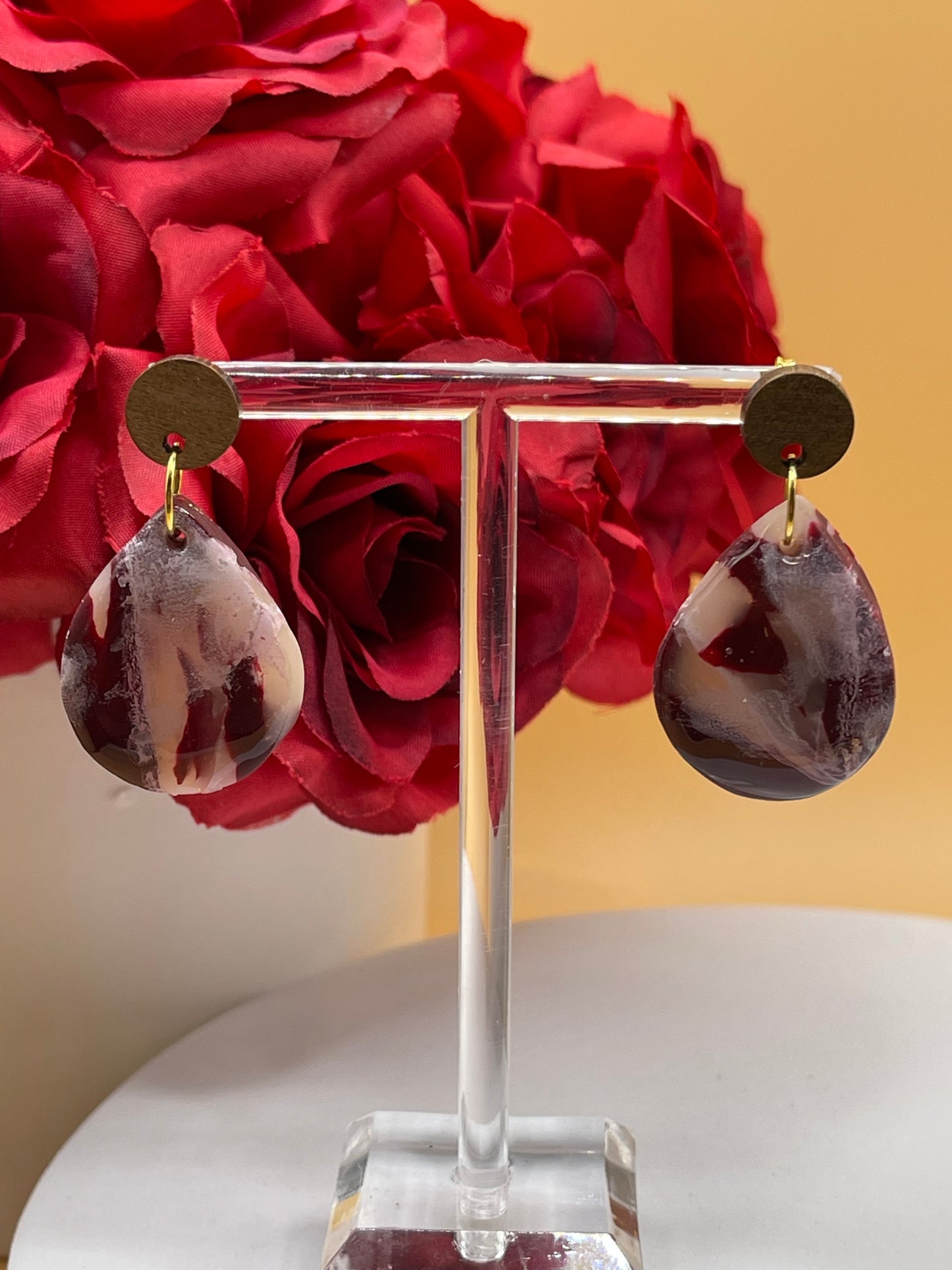 Marbled Polymer Clay Earrings