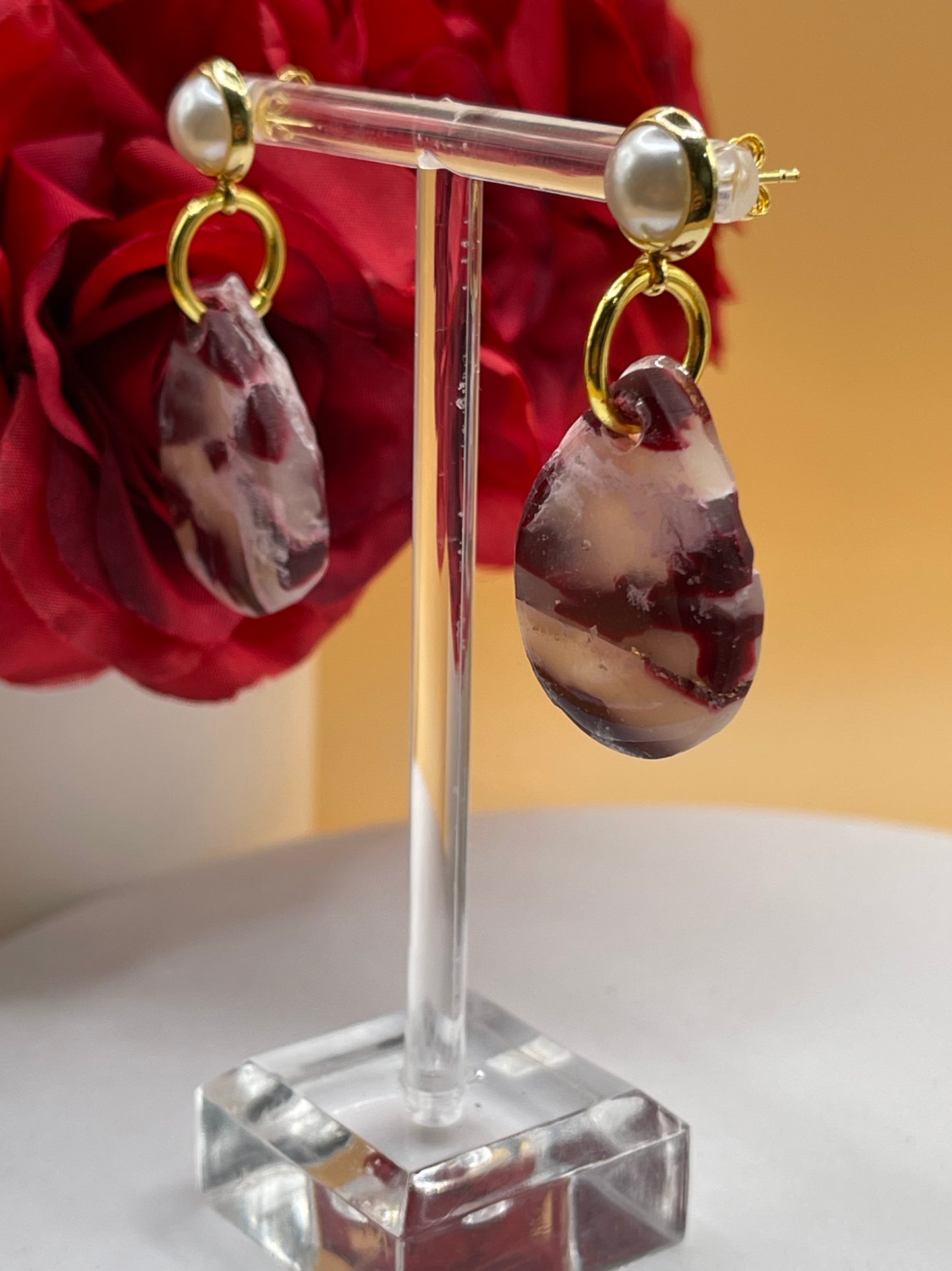 Marbled Polymer Clay Earrings