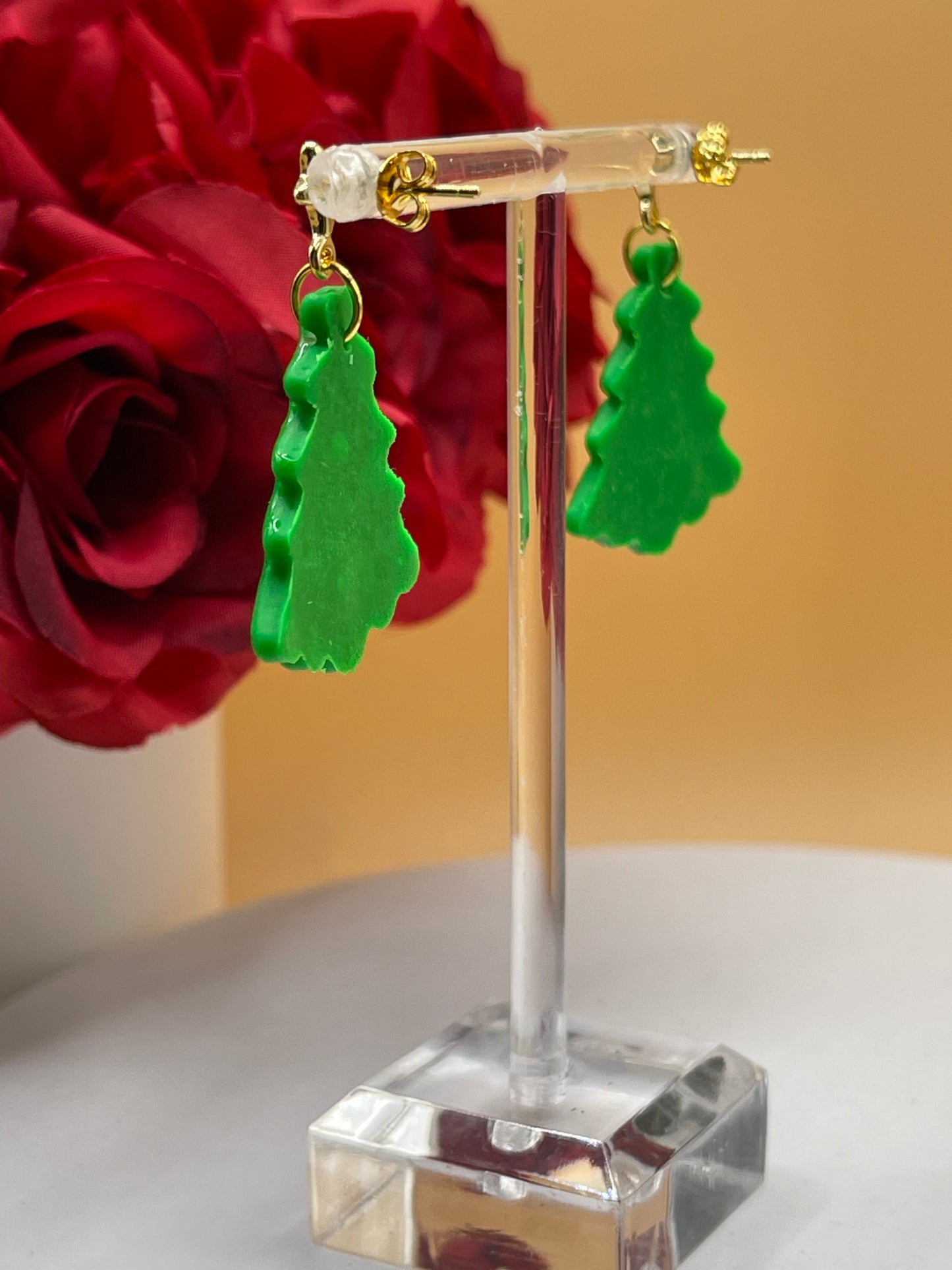 Christmas Tree Dangle Earrings