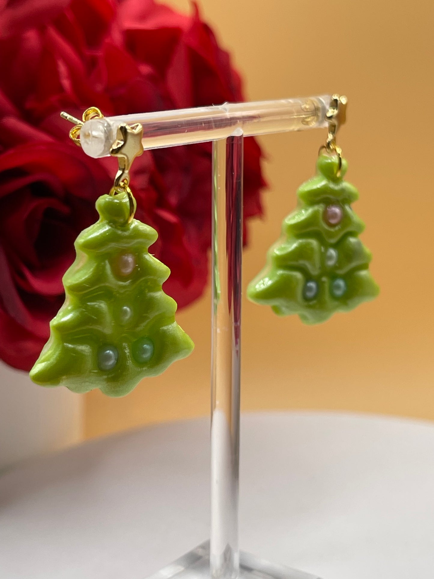 Christmas Tree Dangle Earrings