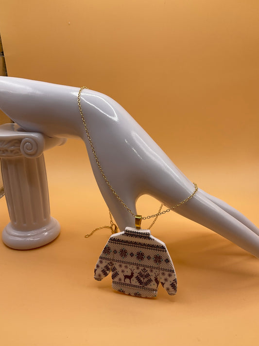 Ugly Christmas Sweater Pendant | Necklace