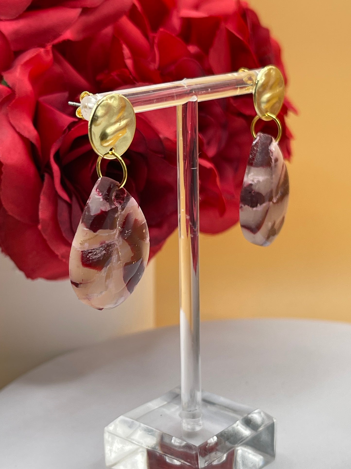 Marbled Polymer Clay Earrings