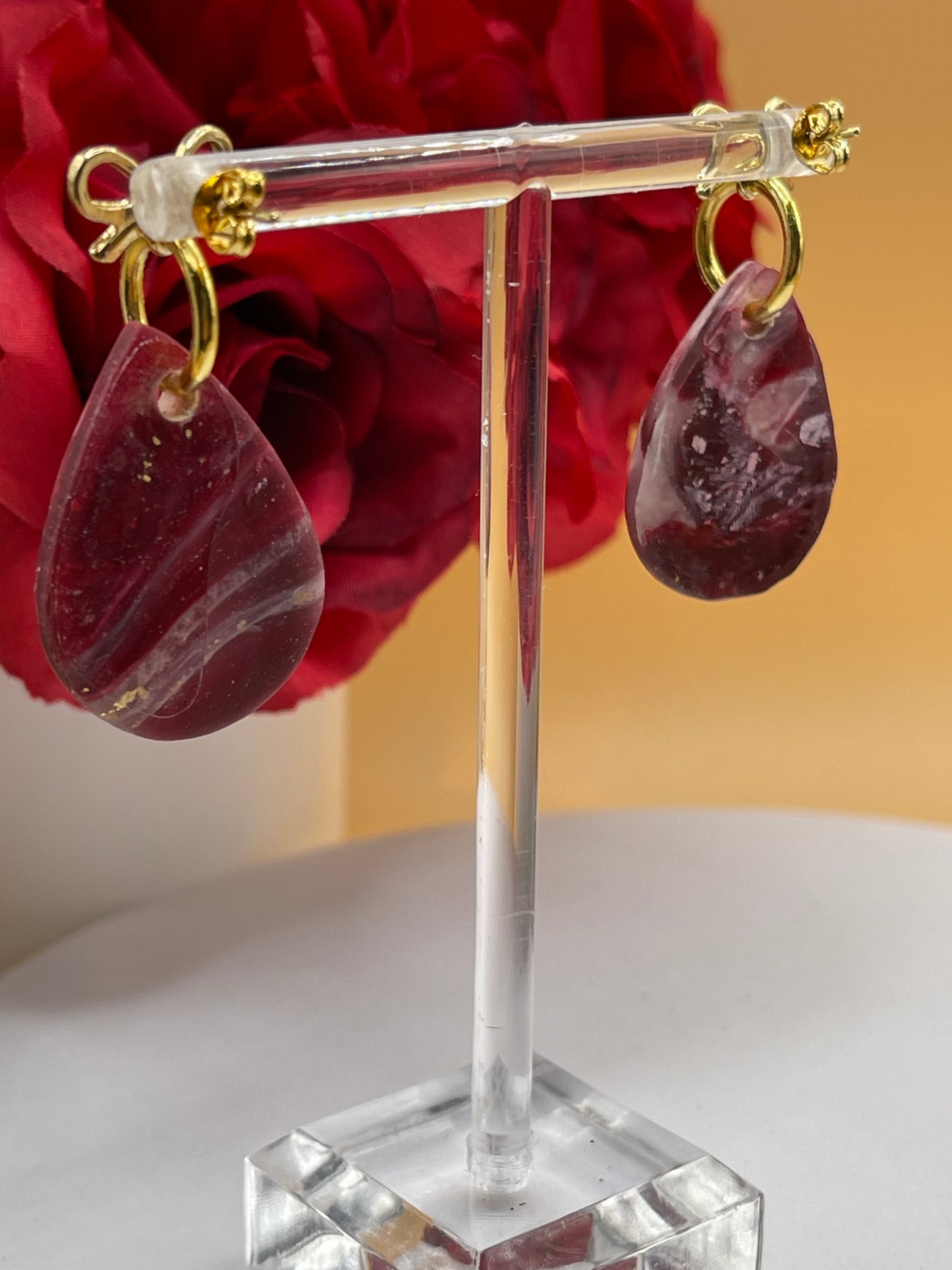 Marbled Polymer Clay Earrings