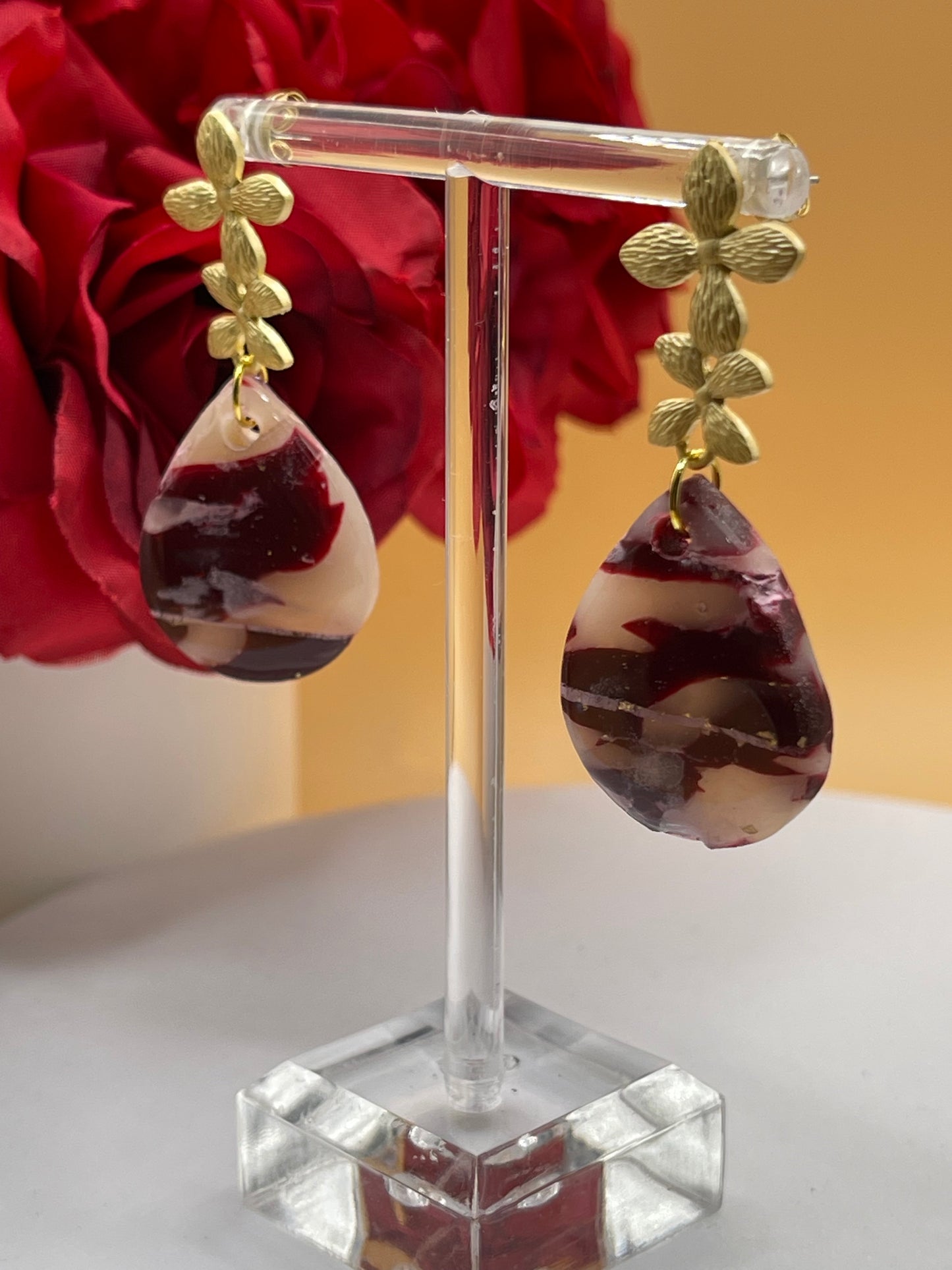 Marbled Polymer Clay Earrings