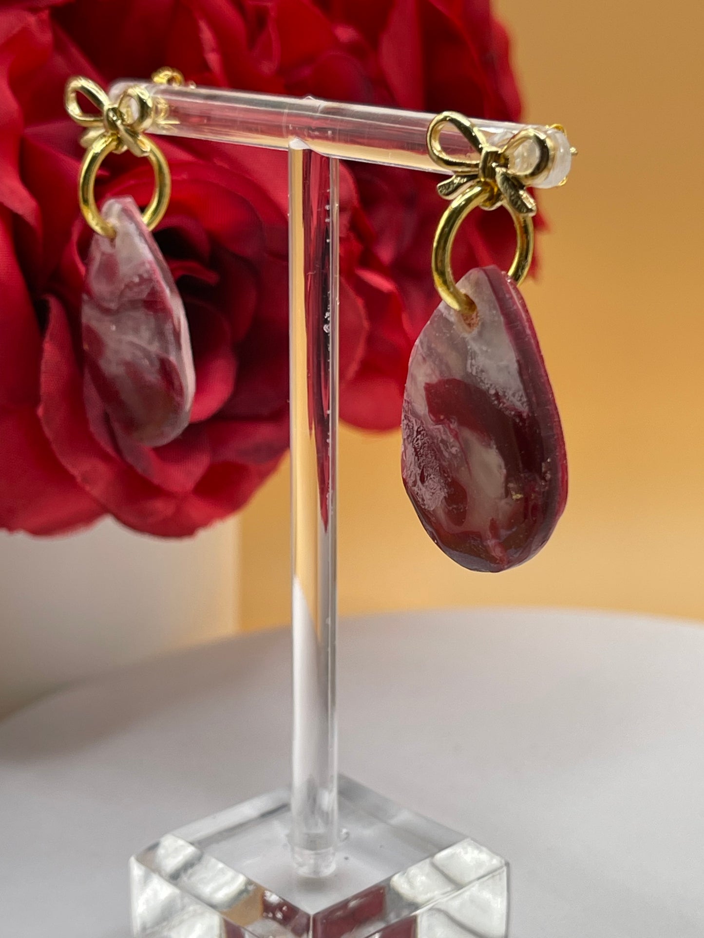 Marbled Polymer Clay Earrings