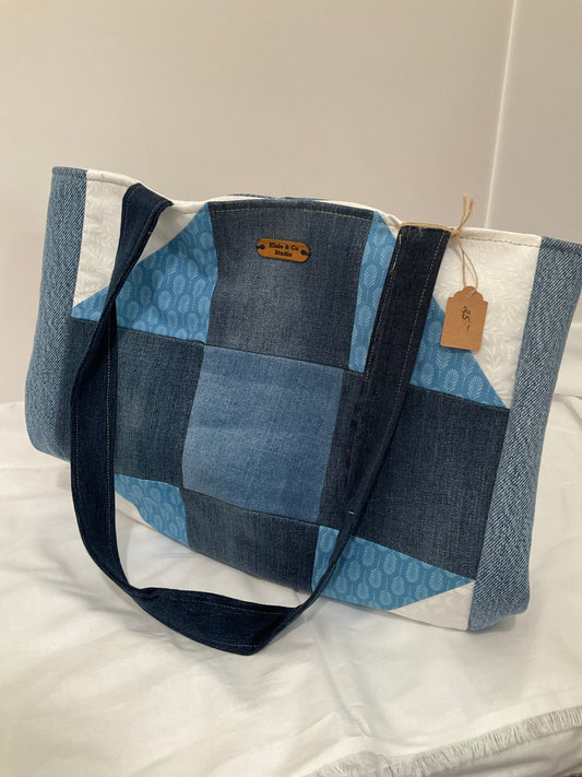 Upcycled Patchwork Denim Bag