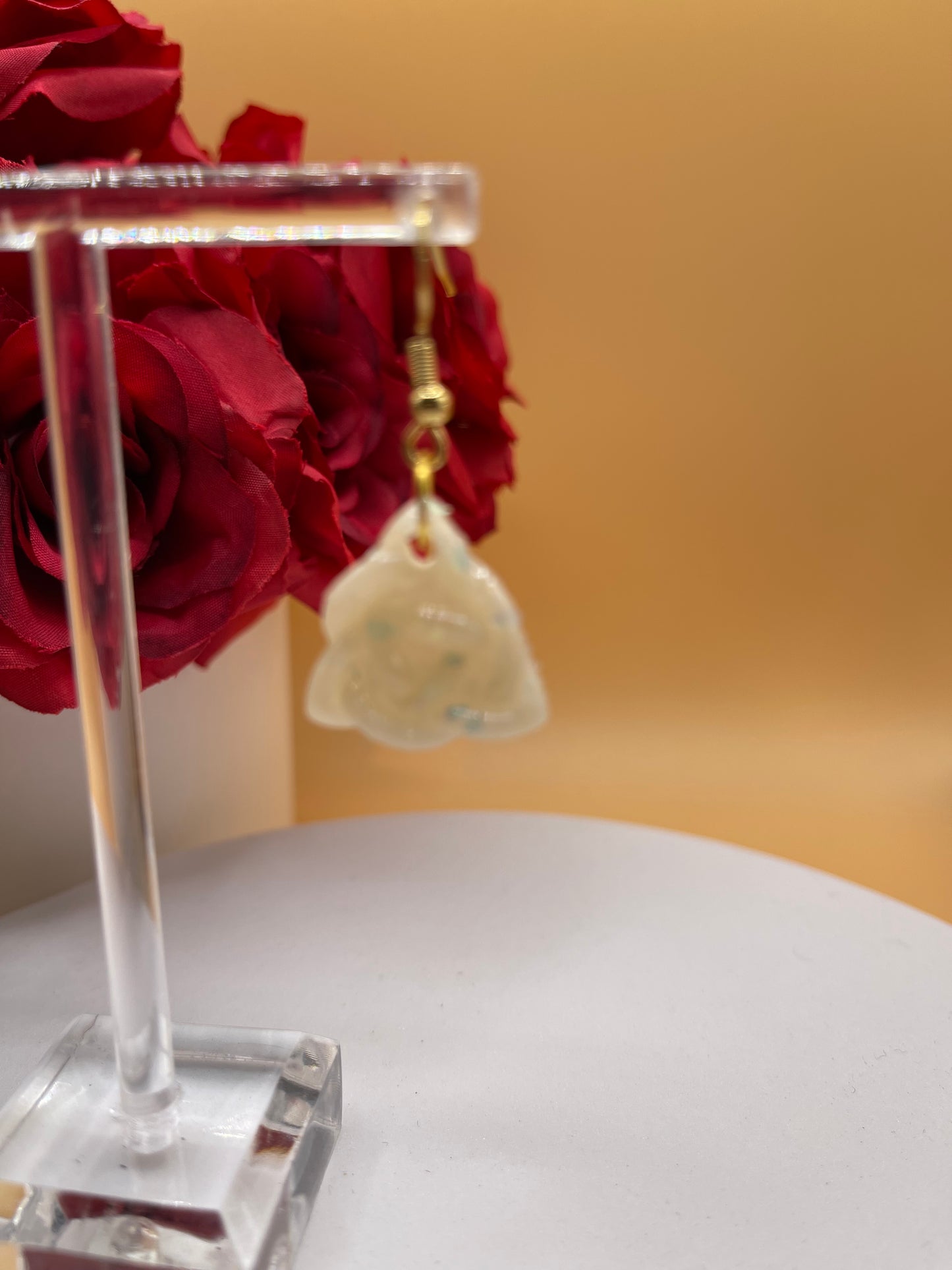 Celtic Knot Polymer Clay Opal-Look Earrings