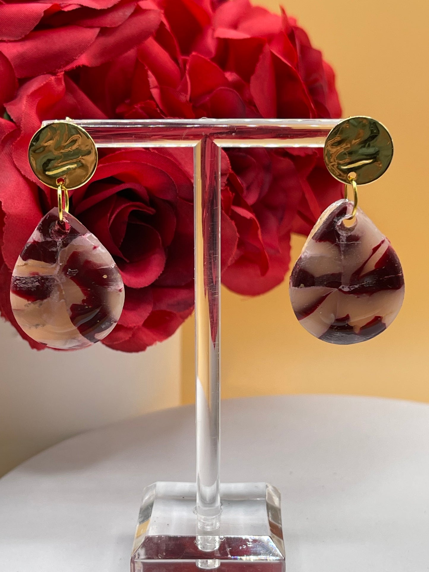 Marbled Polymer Clay Earrings