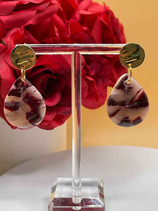 Marbled Polymer Clay Earrings