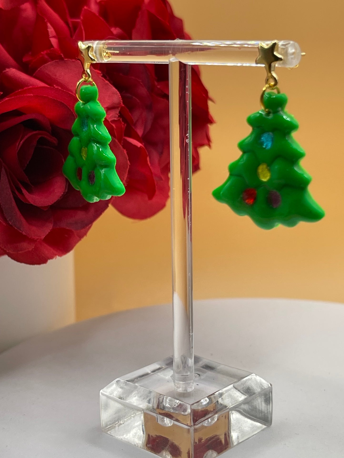 Christmas Tree Dangle Earrings