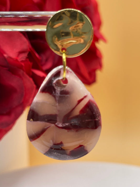 Marbled Polymer Clay Earrings