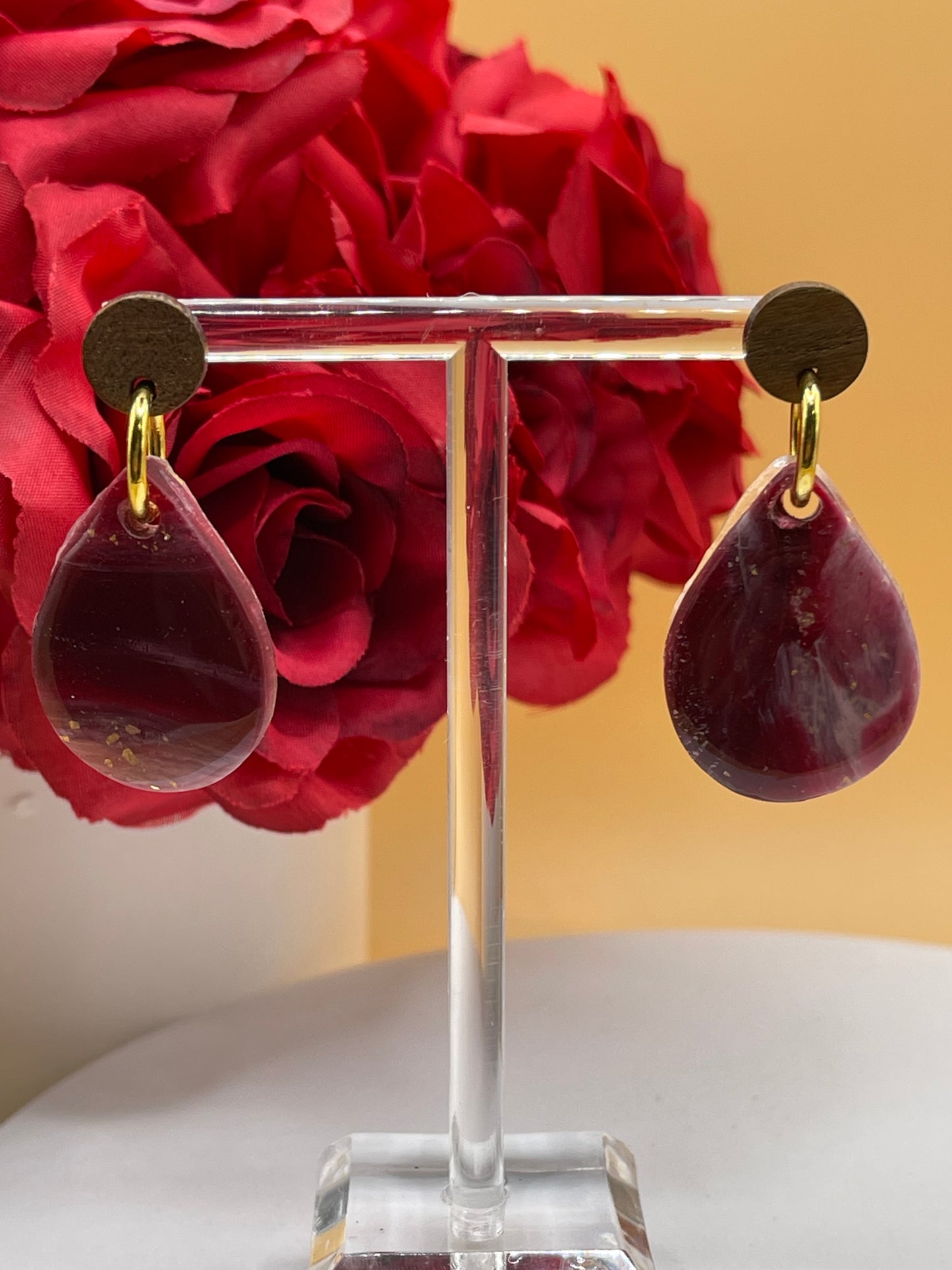 Marbled Polymer Clay Earrings