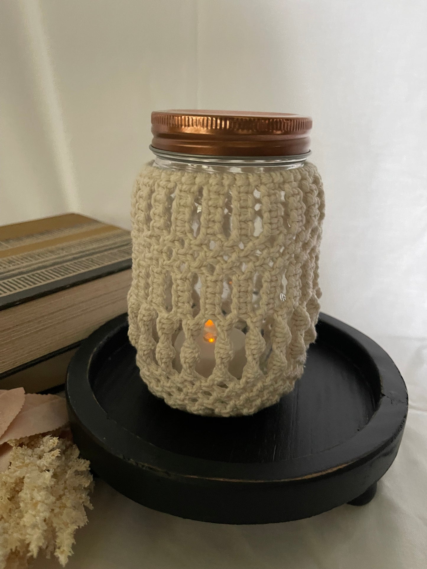 Macrame Tealight Jar